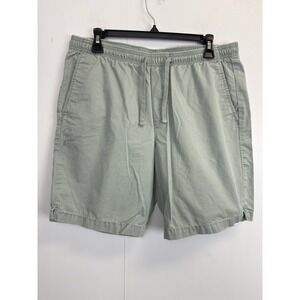 Gap Men's Size M Chino‎ Shorts Elastic Waist Sage Green Cotton Twill 9" Inseam